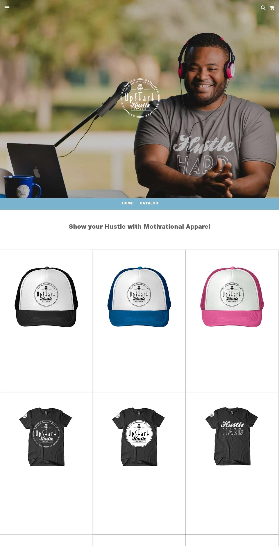 upstarthustleshop.com — Shopify storefront screenshot