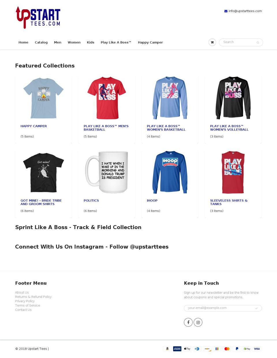 upstarttees.com — Shopify storefront screenshot