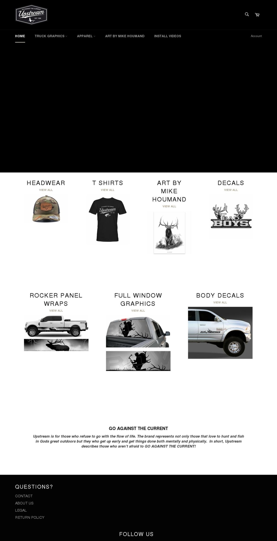 upstreamimages.com shopify website screenshot