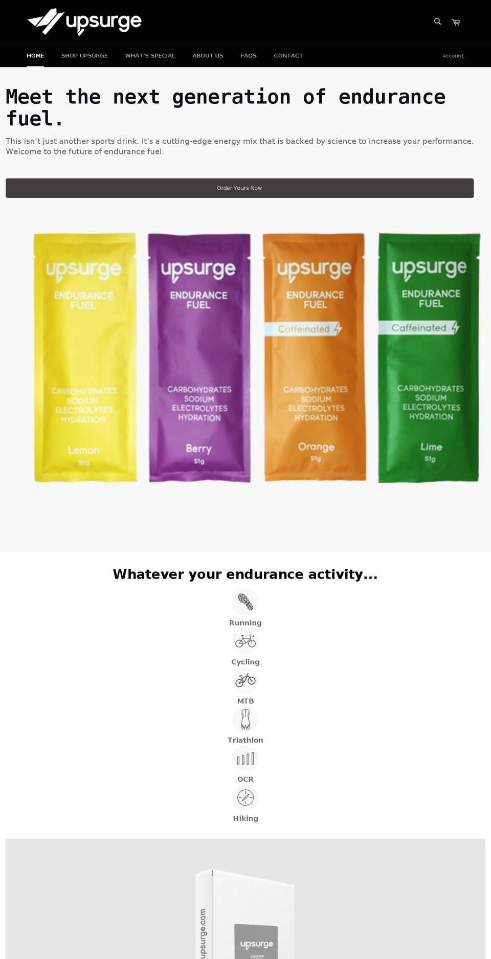 upsurgesports.com shopify website screenshot