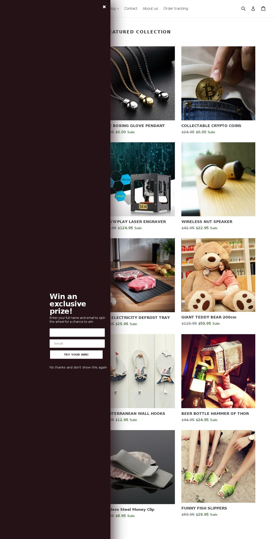 uptohit.com — Shopify storefront screenshot