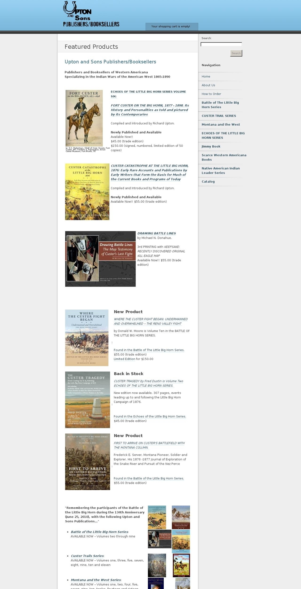 uptonbooks.com shopify website screenshot