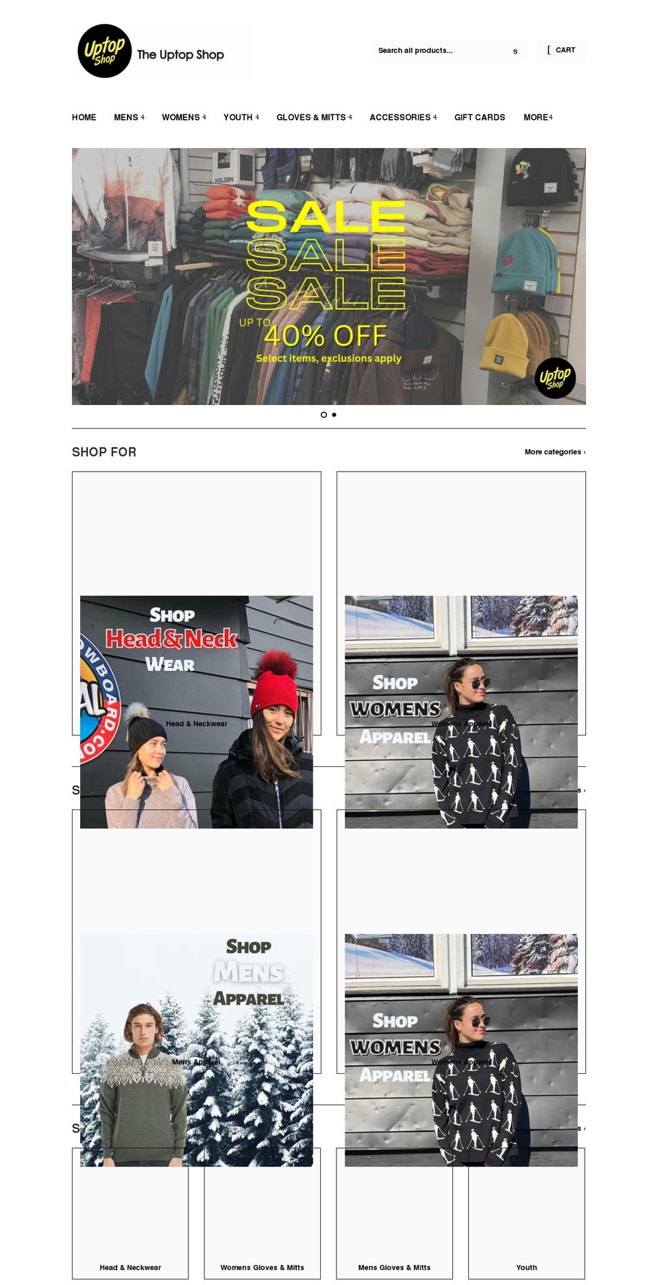 uptopshop.ca shopify website screenshot