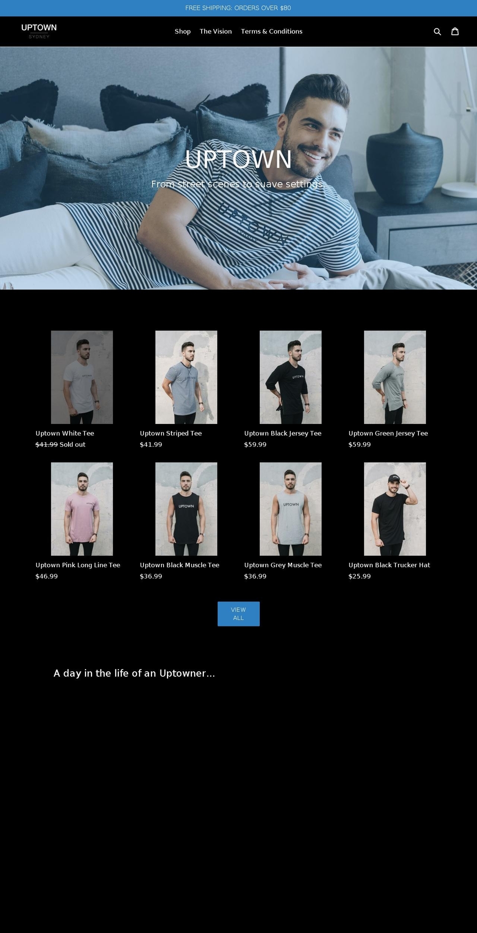 uptown-sydney.com — Shopify storefront screenshot