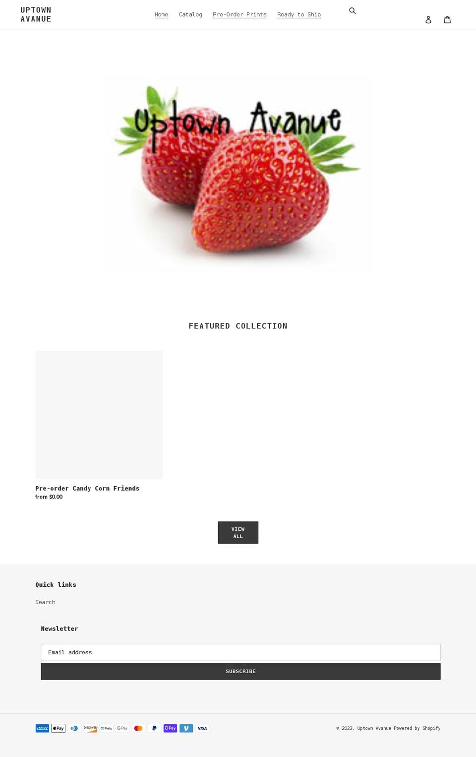 uptownavanue.com shopify website screenshot