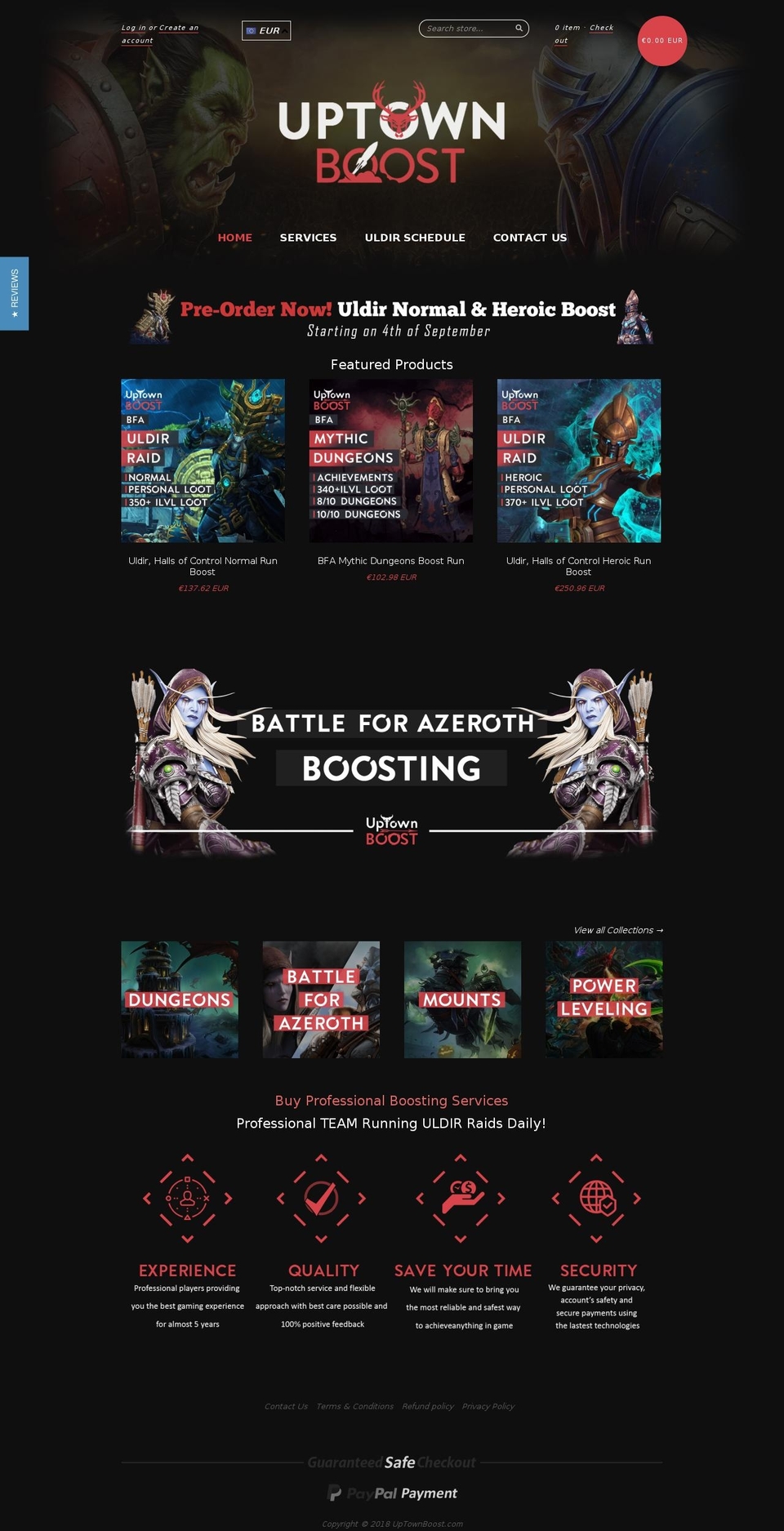 uptownboost.com — Shopify storefront screenshot