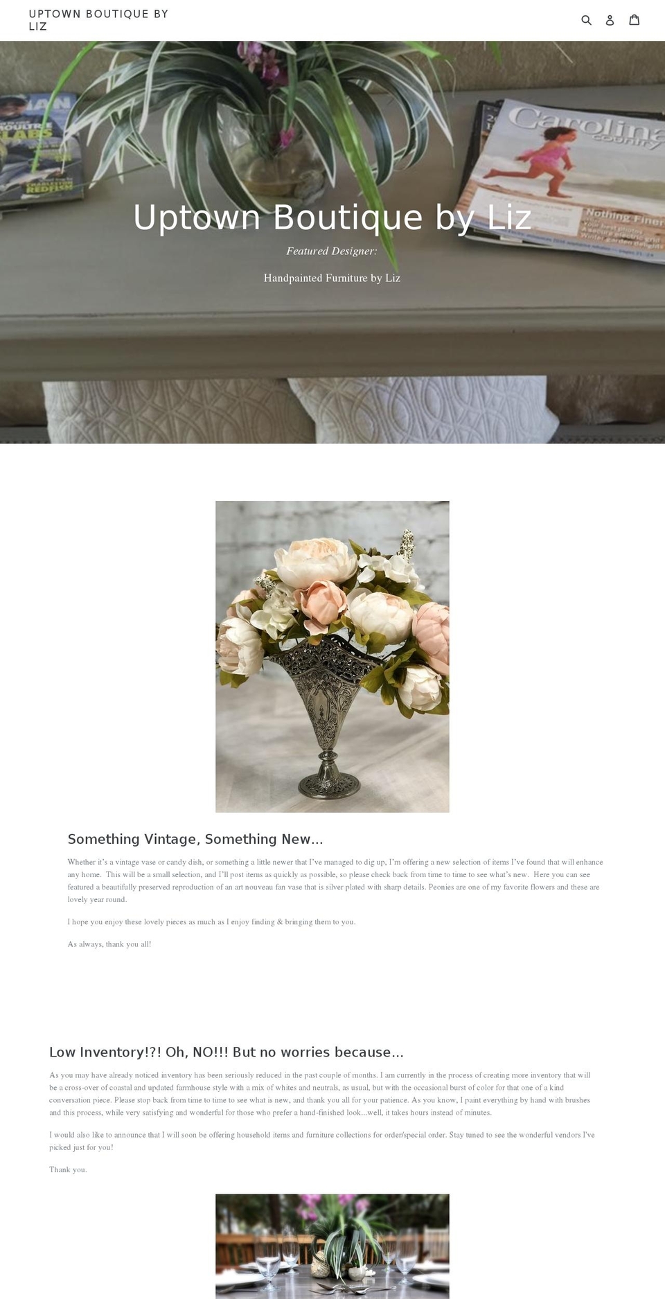 uptownboutiquebyliz.com — Shopify storefront screenshot
