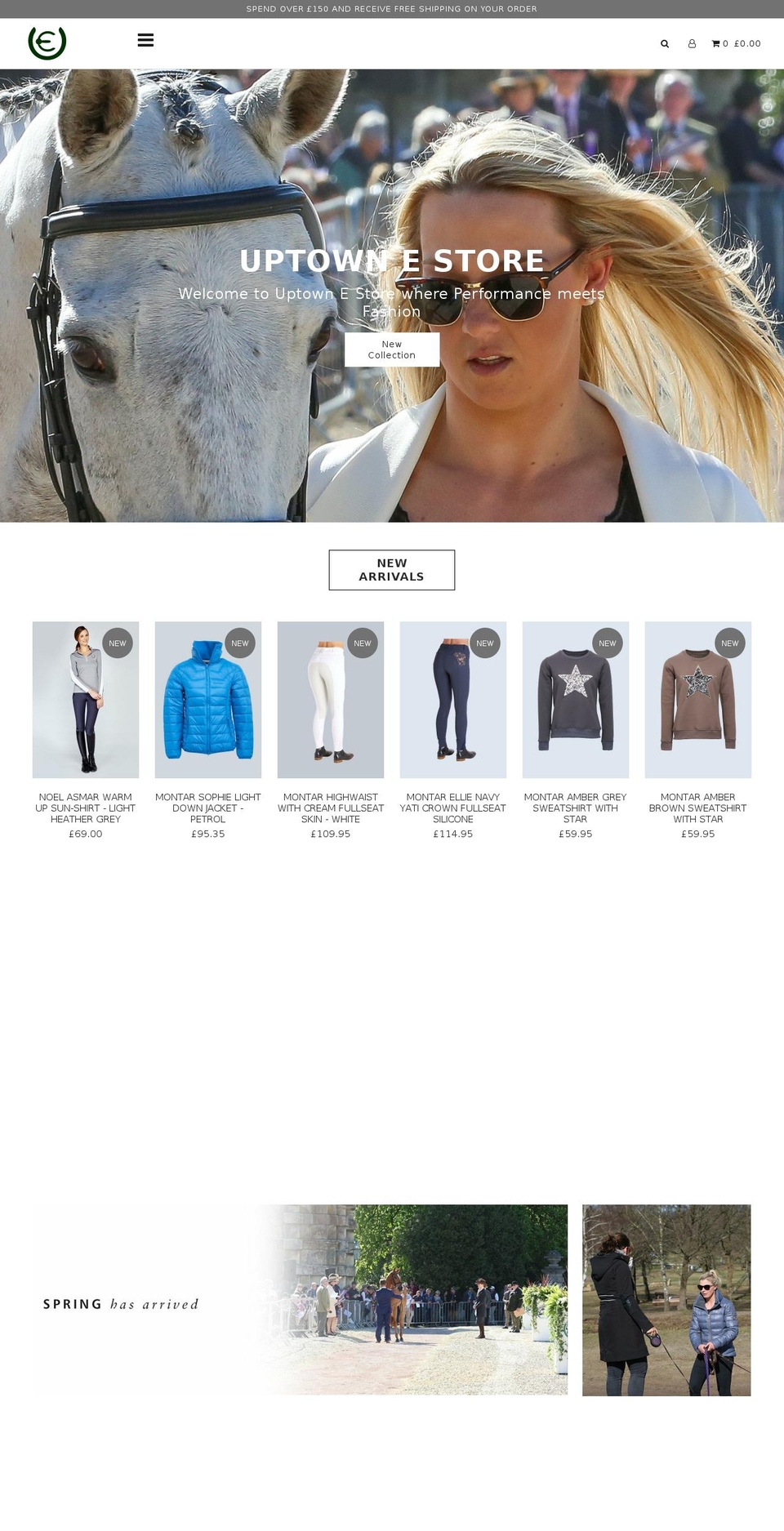 uptowneventingstore.com shopify website screenshot