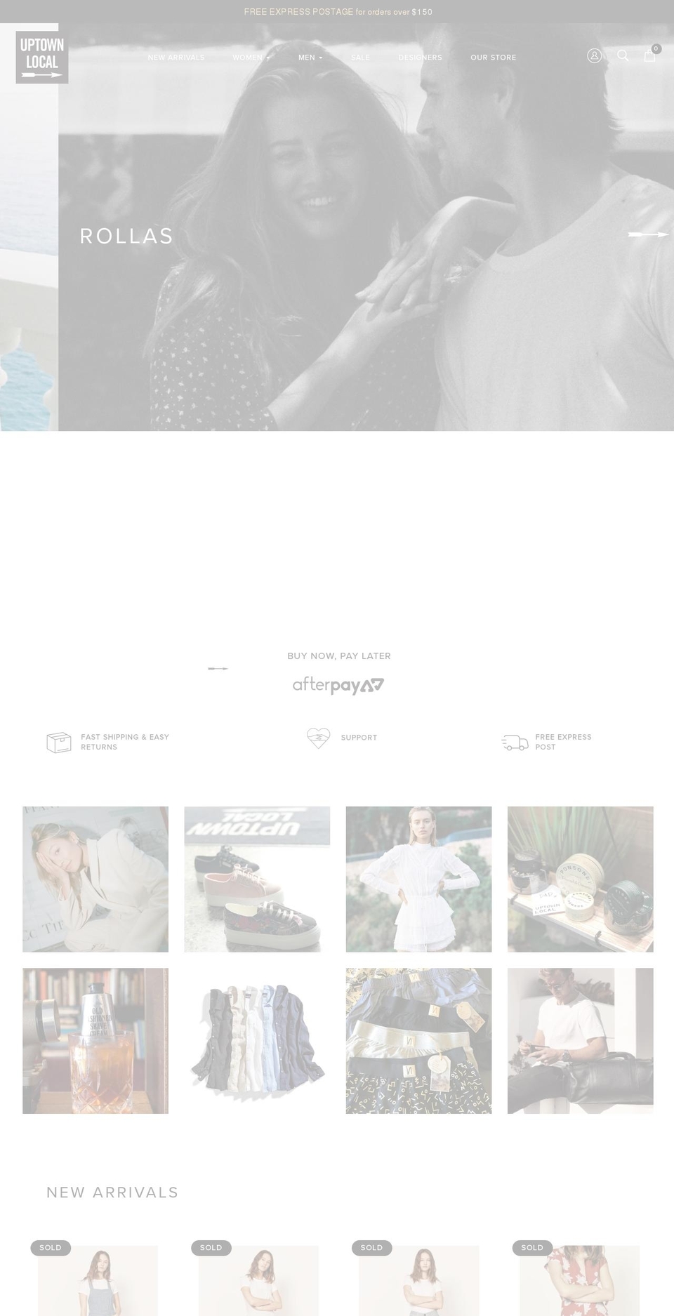 uptownlocal.com.au shopify website screenshot