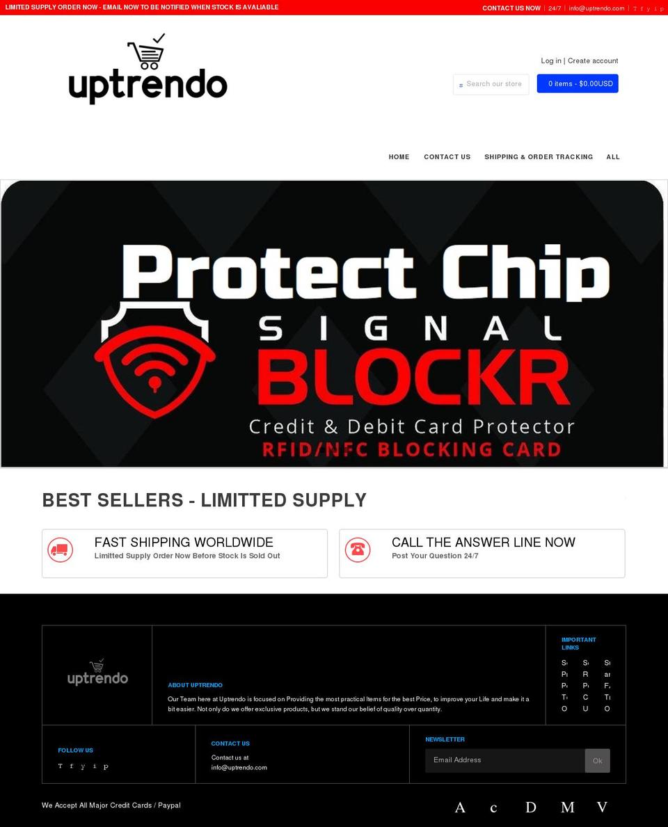 uptrendo.com shopify website screenshot