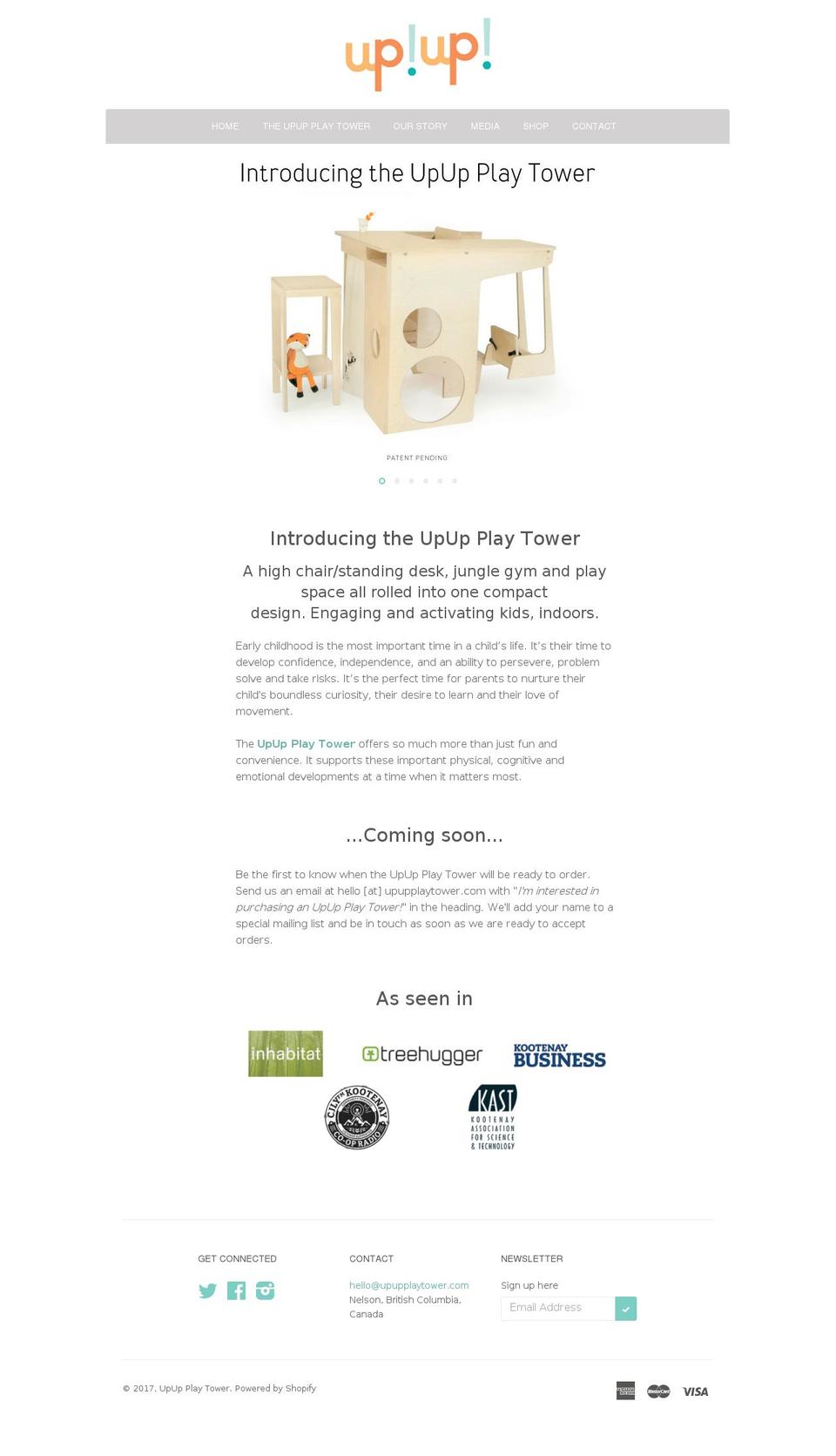 upupplaytower.com shopify website screenshot