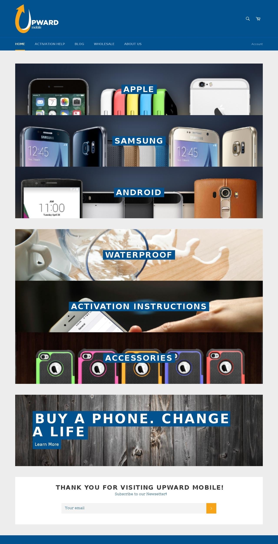 upwardmobile.com shopify website screenshot
