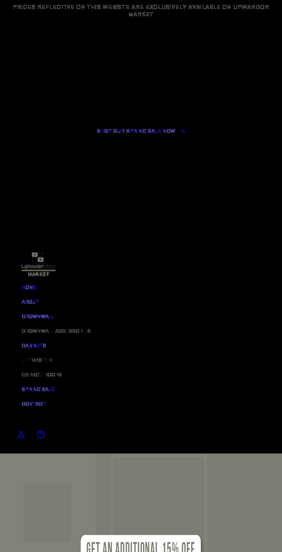 upwardormarket.com shopify website screenshot