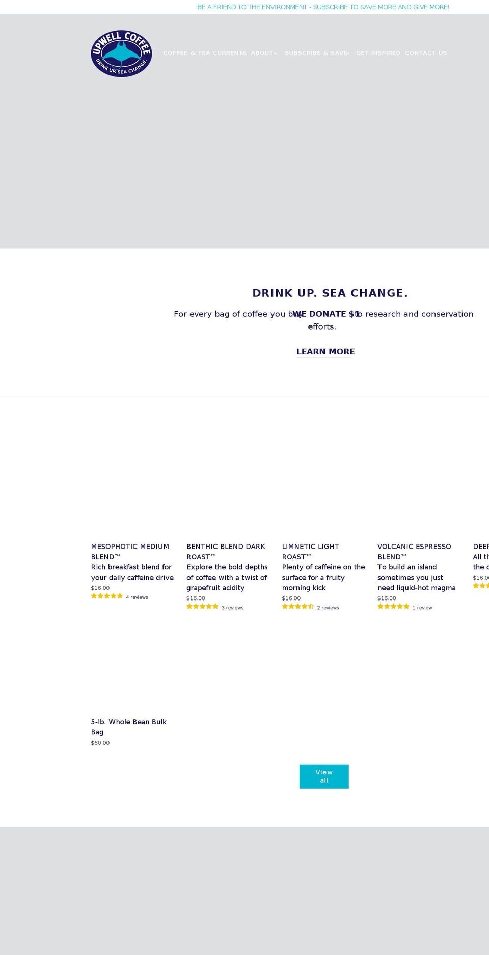 upwellcoffee.com shopify website screenshot