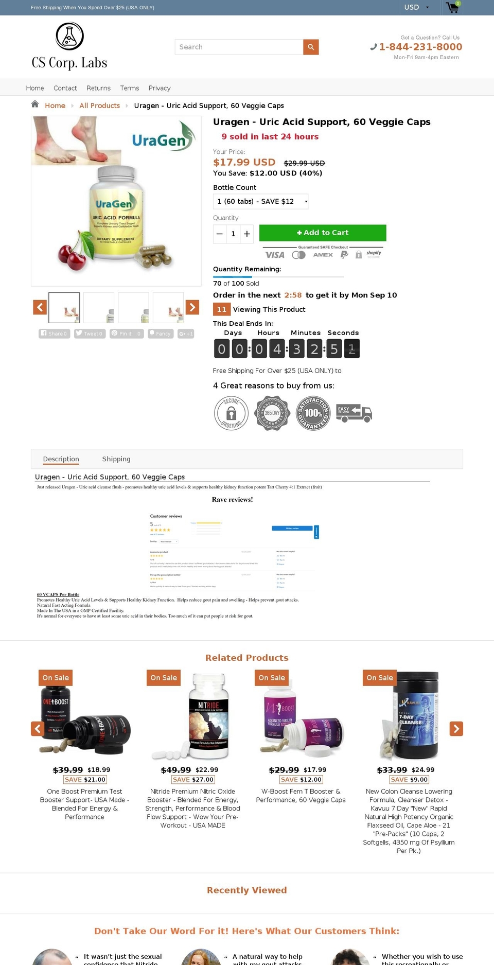 uragen.com — Shopify storefront screenshot