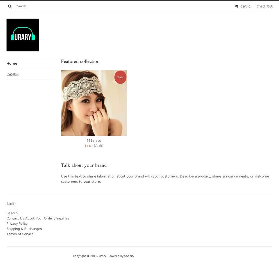 urary.com — Shopify storefront screenshot