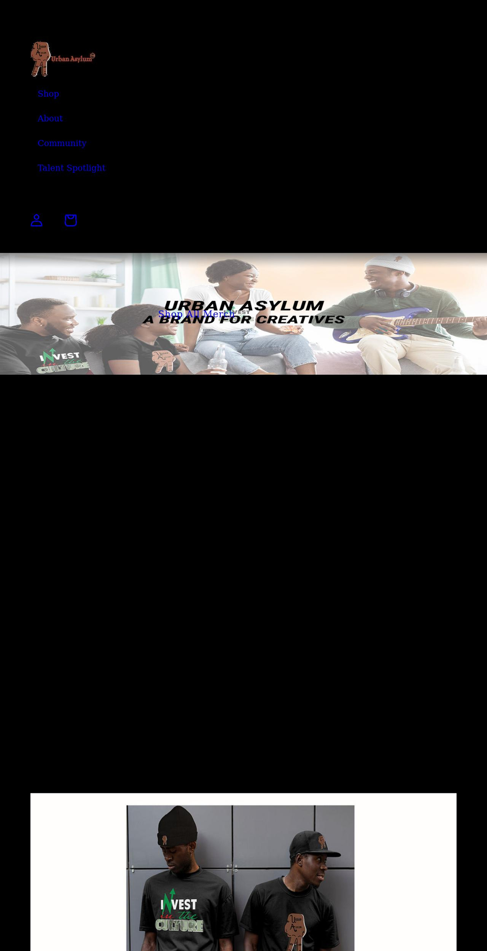 urban-asylum.com shopify website screenshot
