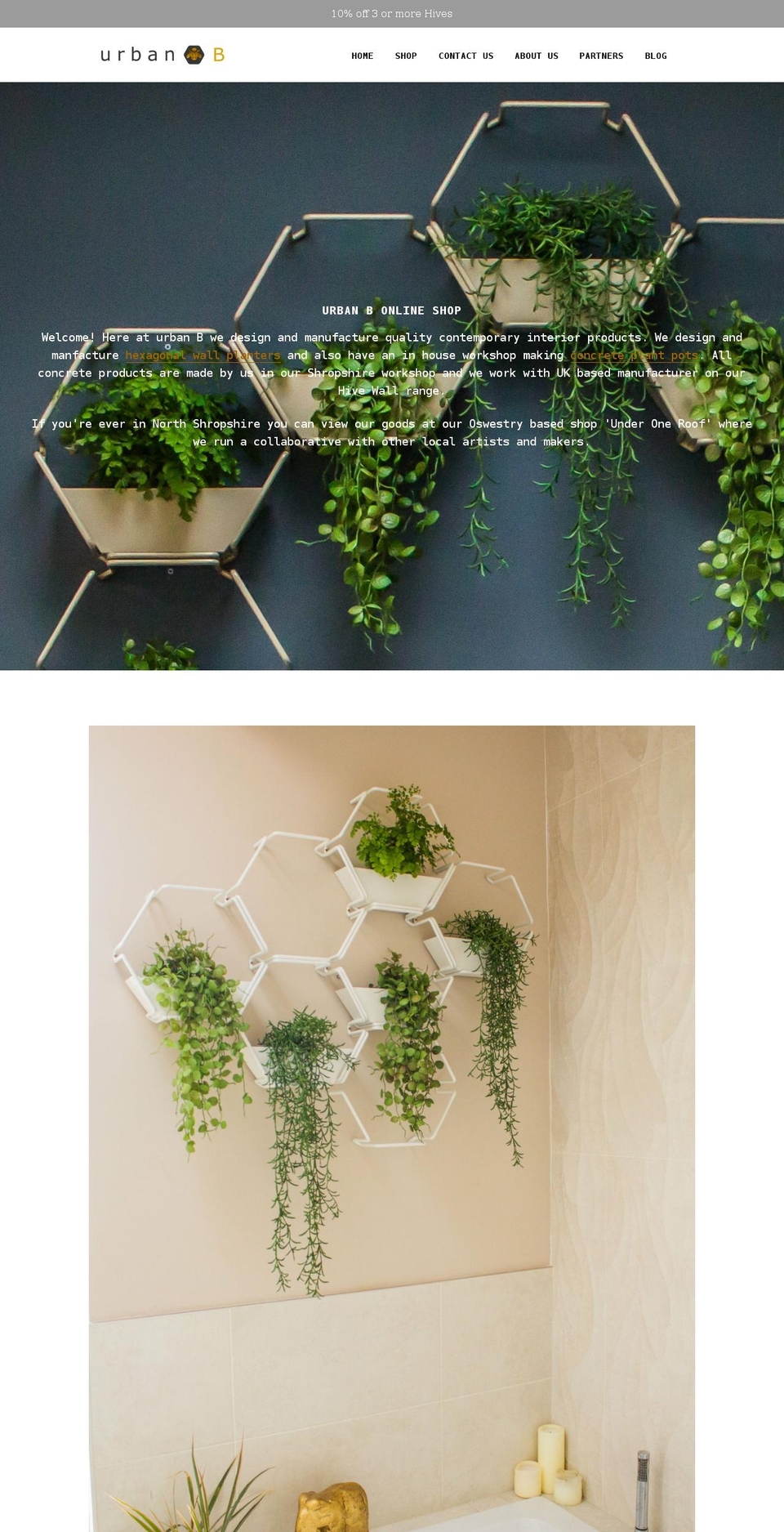 urban-b.co.uk shopify website screenshot