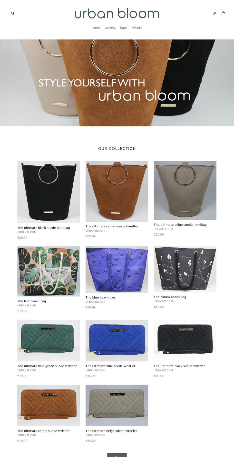 urban-bloom.com shopify website screenshot
