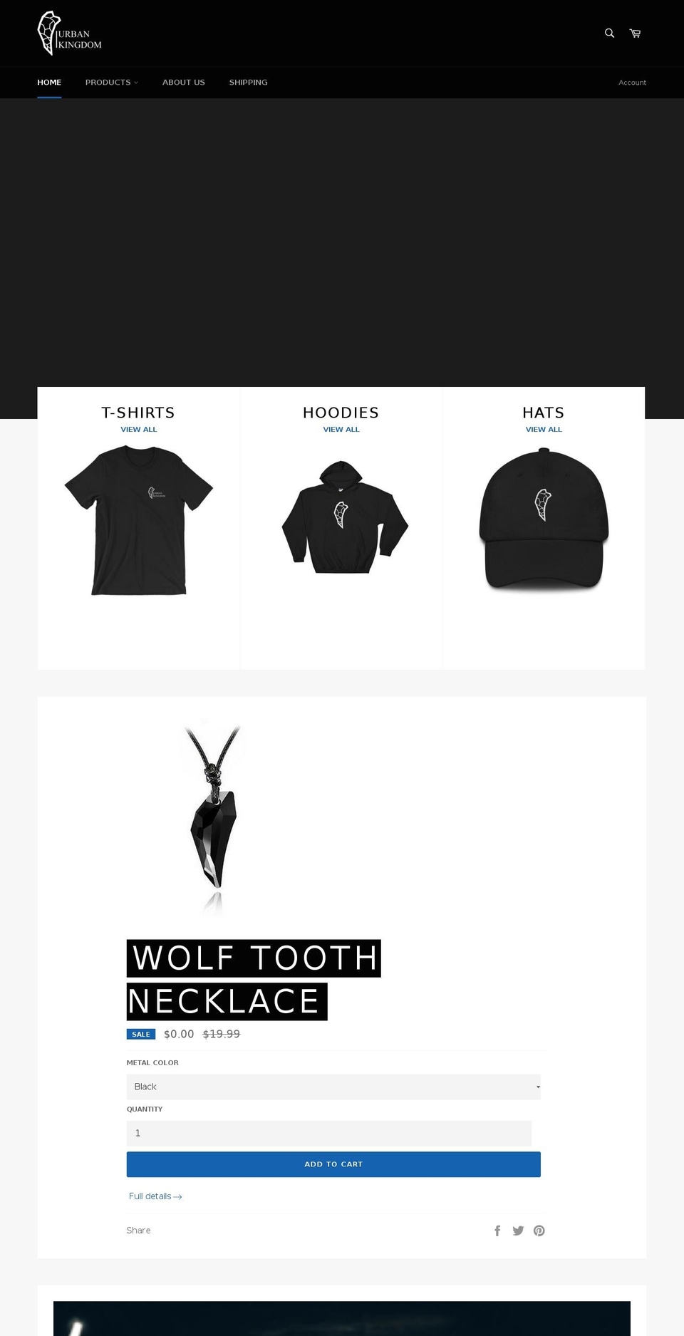 urban-kingdom.com — Shopify storefront screenshot