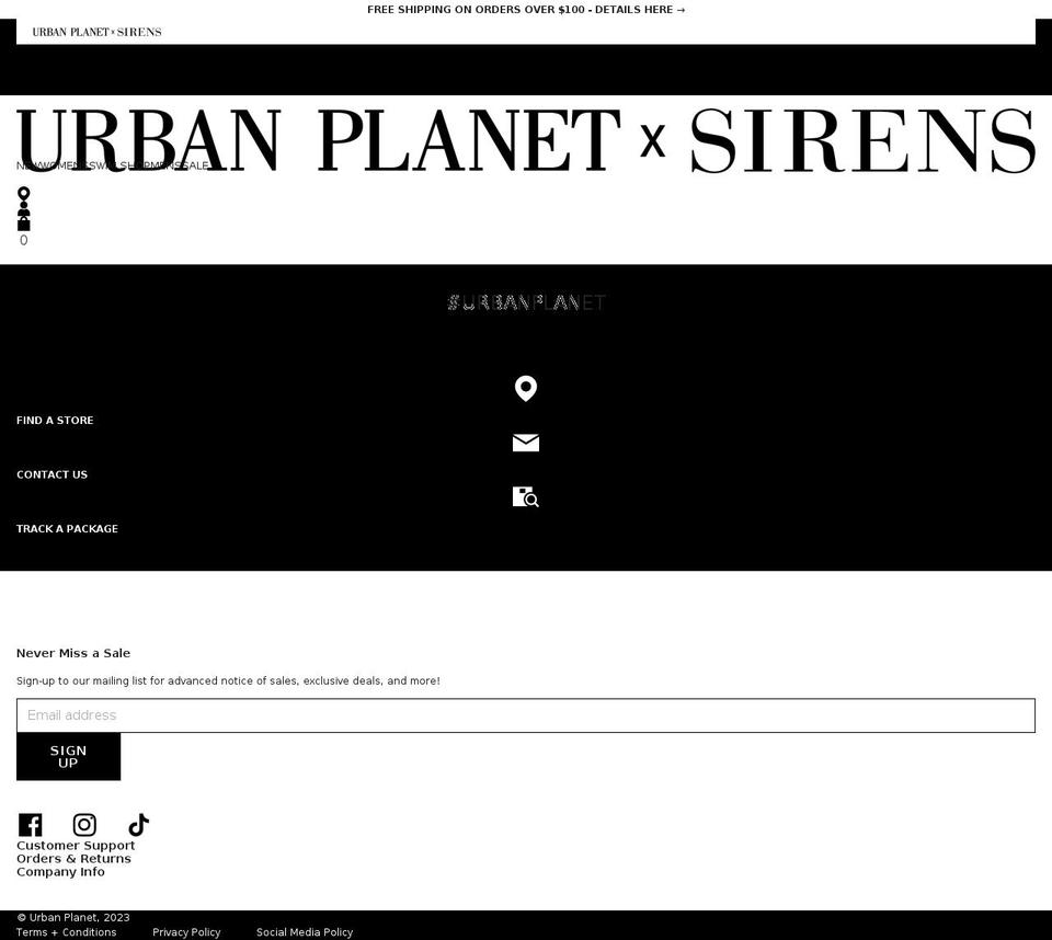 End of Season Sale - July 24 Shopify theme site example urban-planet.com