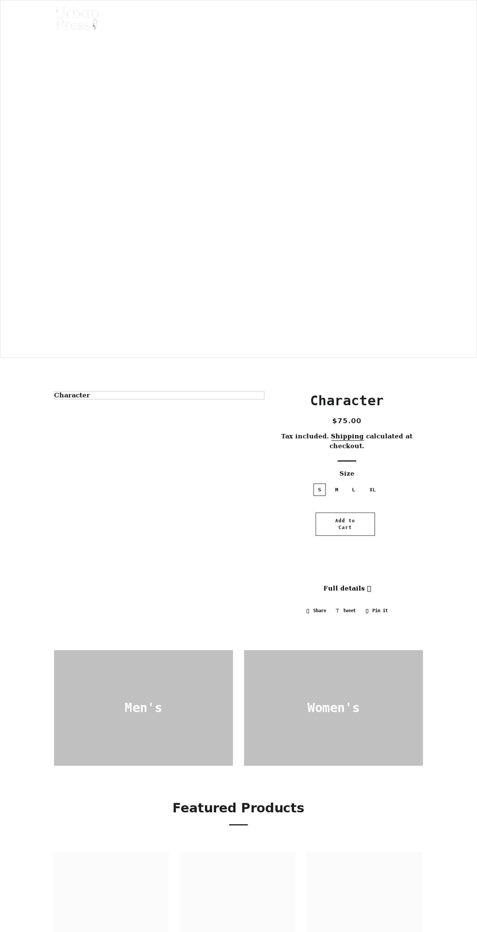 urban-press.com shopify website screenshot