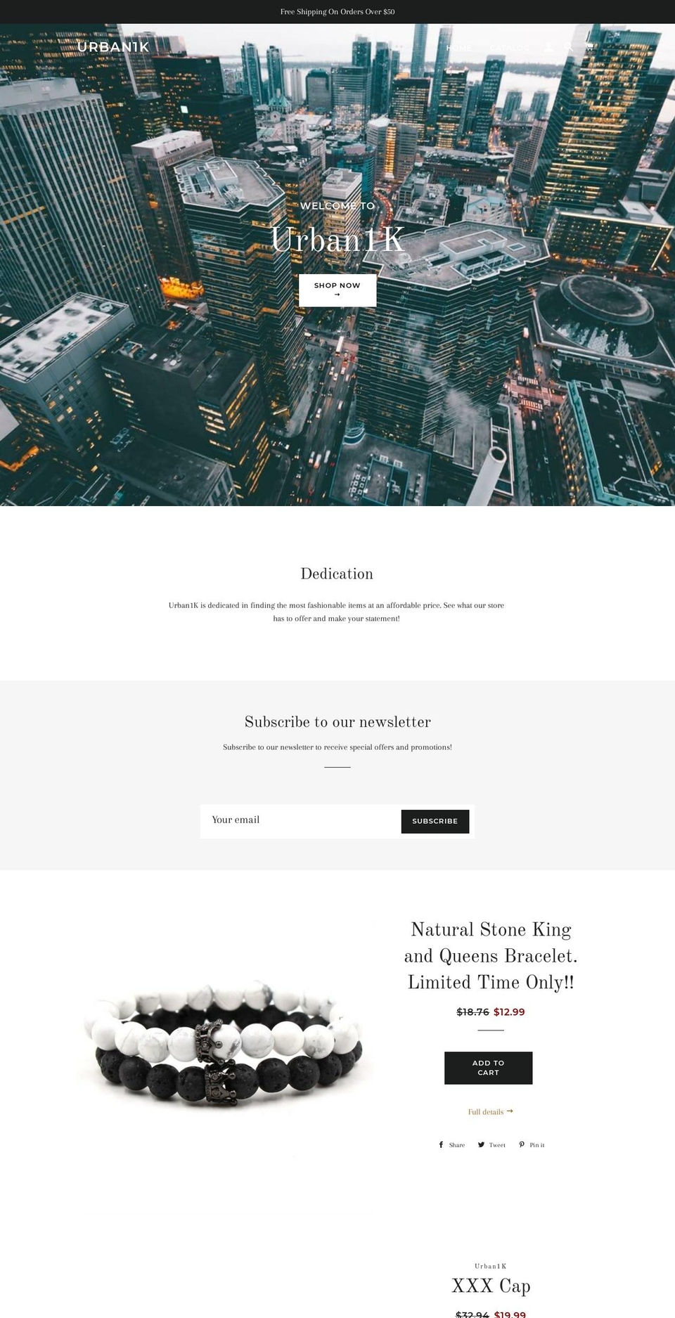 urban1k.com — Shopify storefront screenshot