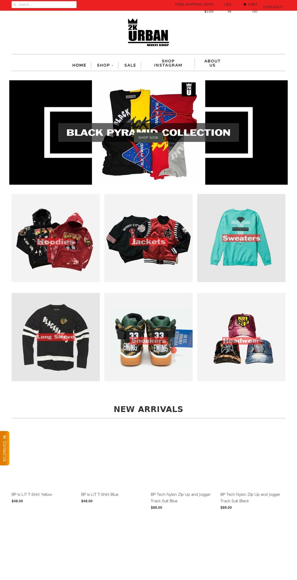 urban2k.com shopify website screenshot