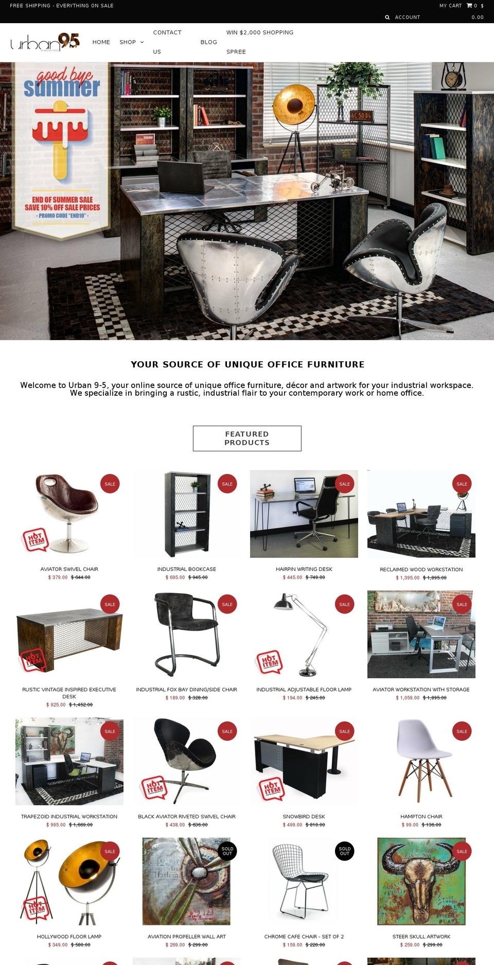 urban95.com shopify website screenshot