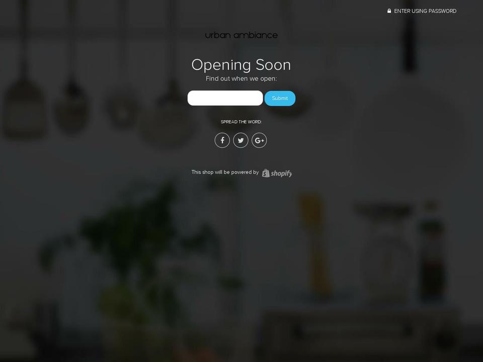 SB  Live Theme Shopify theme site example urbanambiance.com