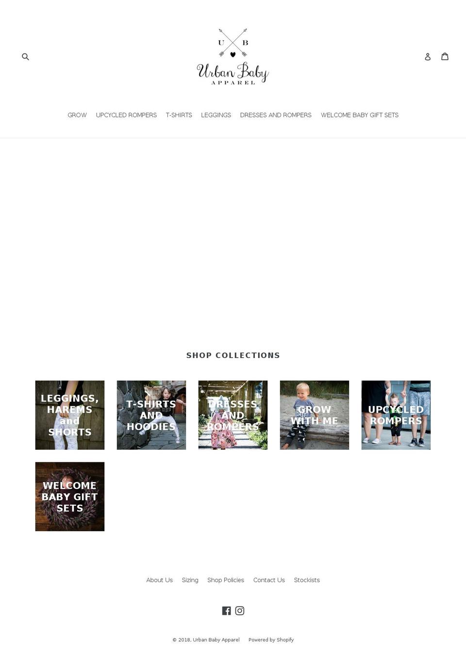 urbanbabyapparel.com shopify website screenshot