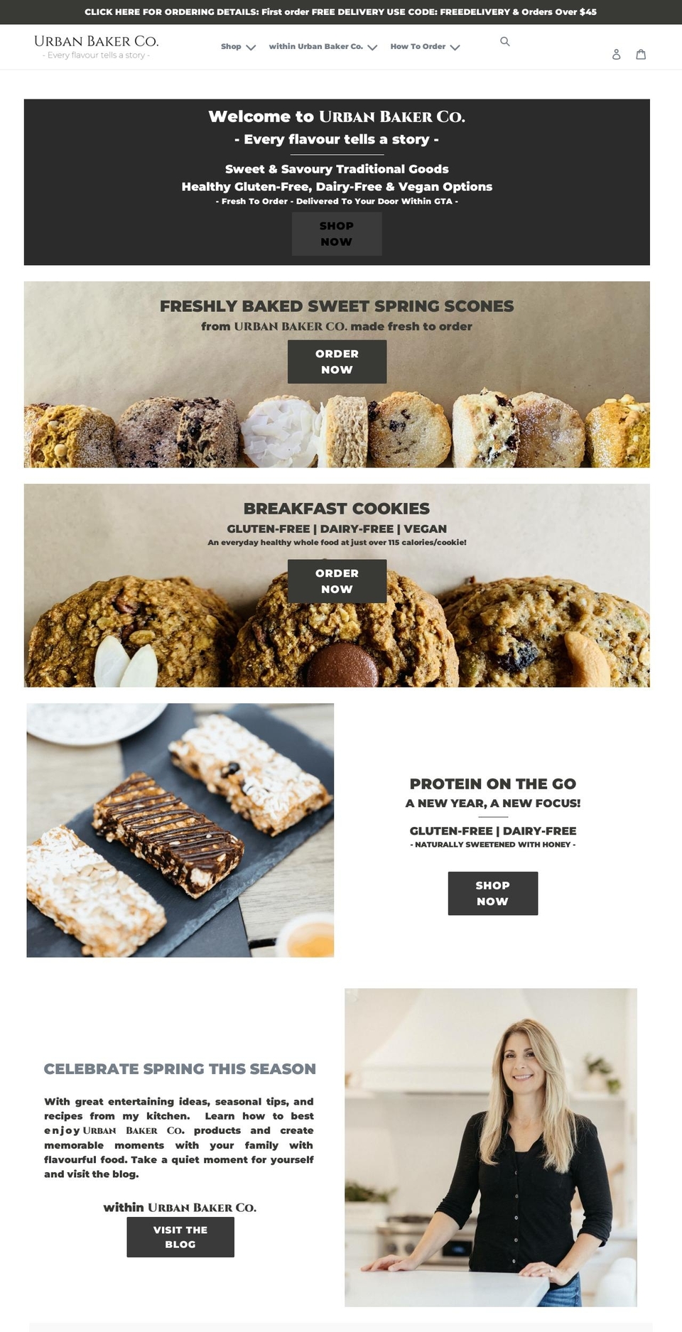 urbanbakerco.com shopify website screenshot
