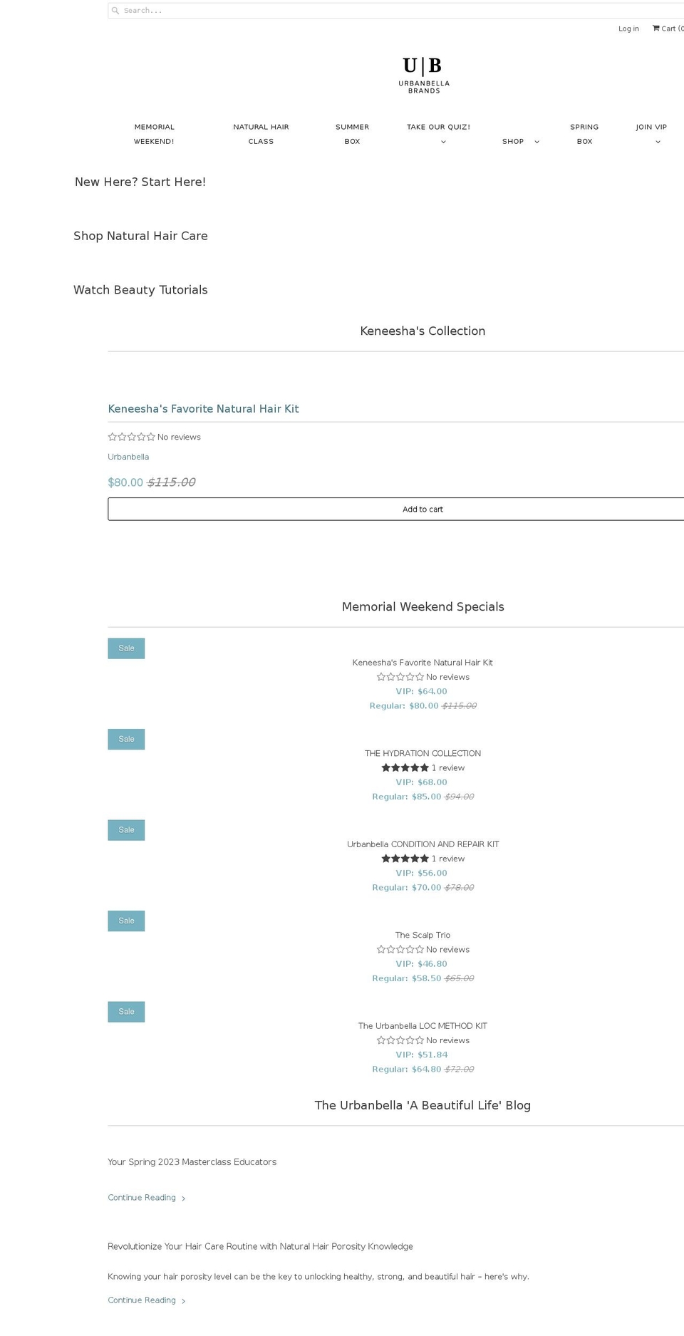 urbanbella.net shopify website screenshot