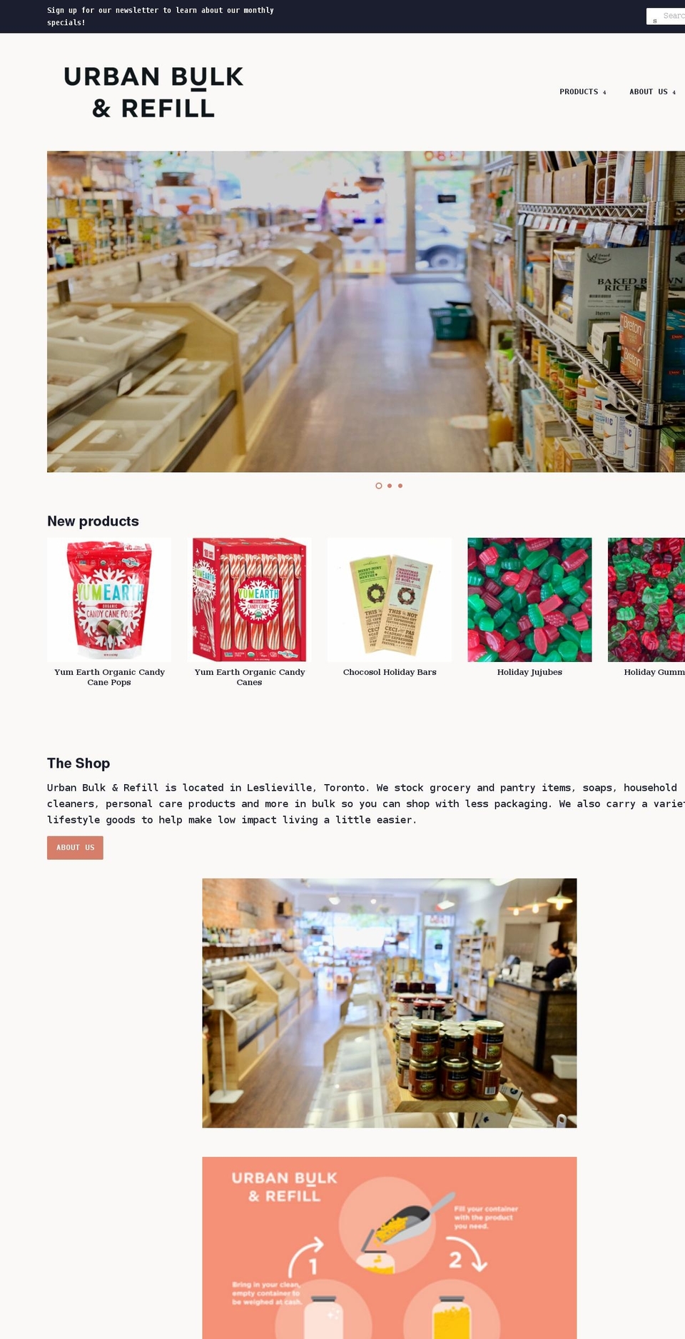 urbanbulkandrefill.com shopify website screenshot