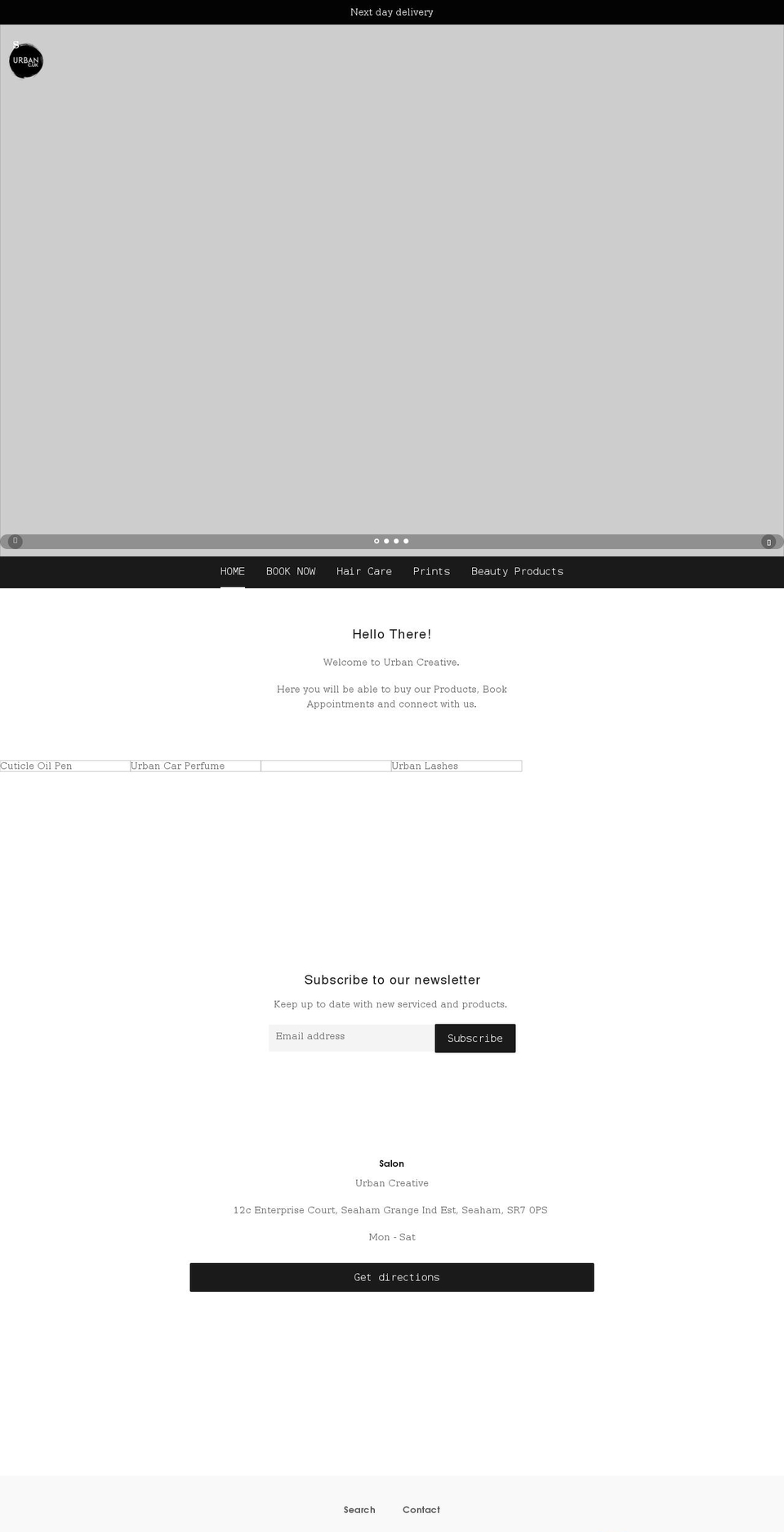 urbanc.uk shopify website screenshot