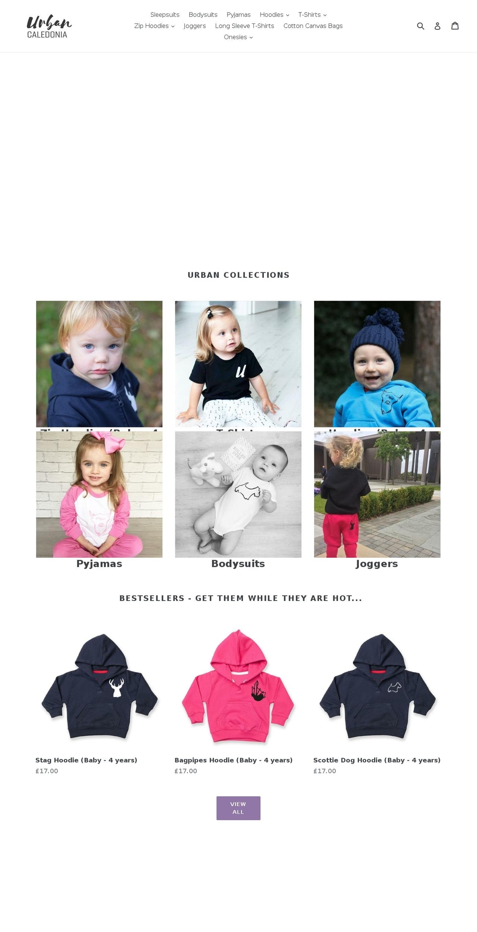 urbancaledonia.com — Shopify storefront screenshot