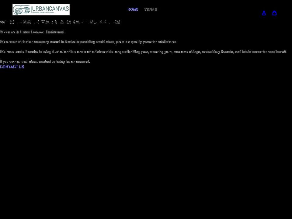 urbancanvasdistributors.com shopify website screenshot