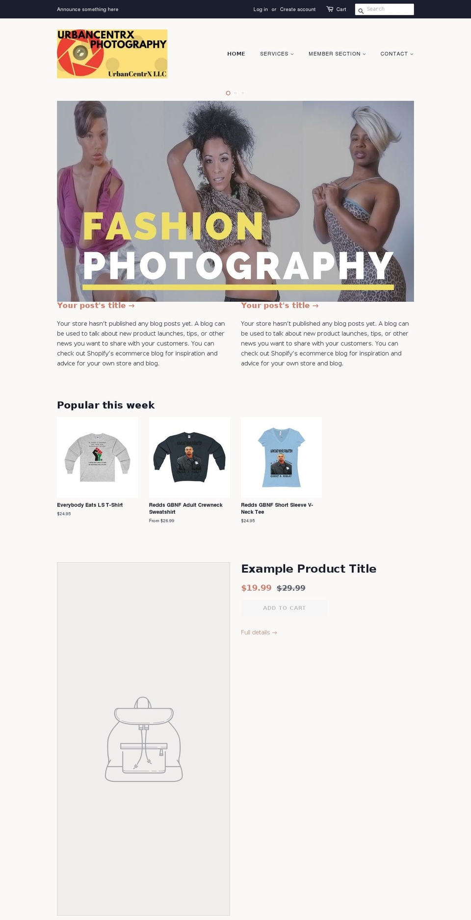 urbancentrx-art.com — Shopify storefront screenshot