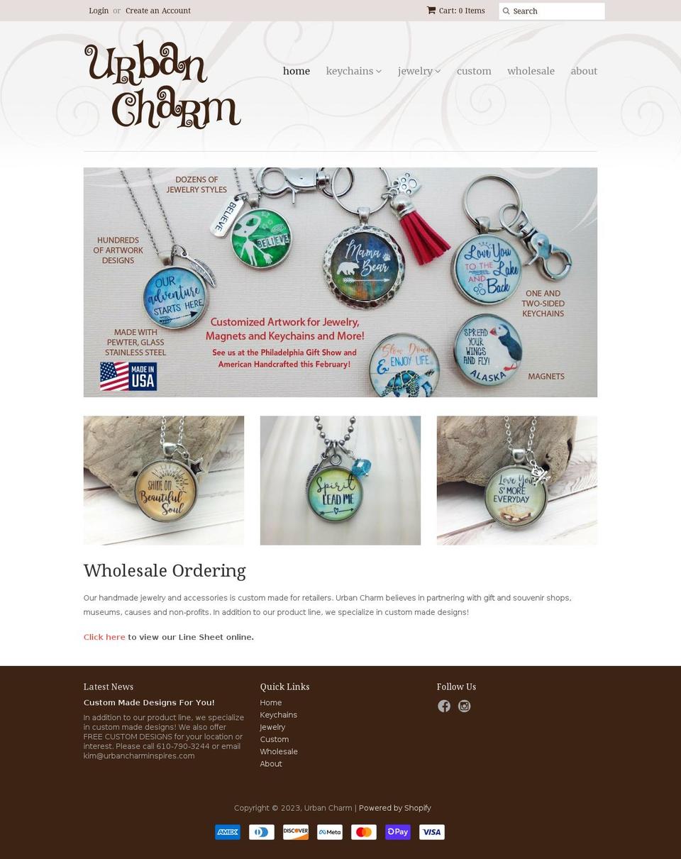 urbancharminspires.com — Shopify storefront screenshot