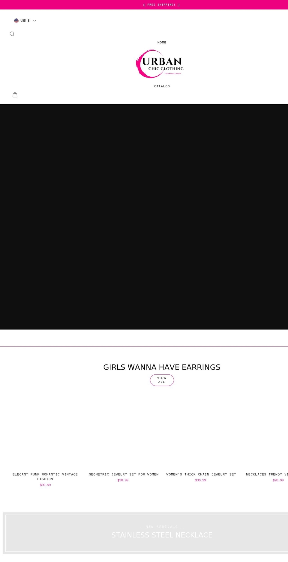 urbanchicclothing.com shopify website screenshot