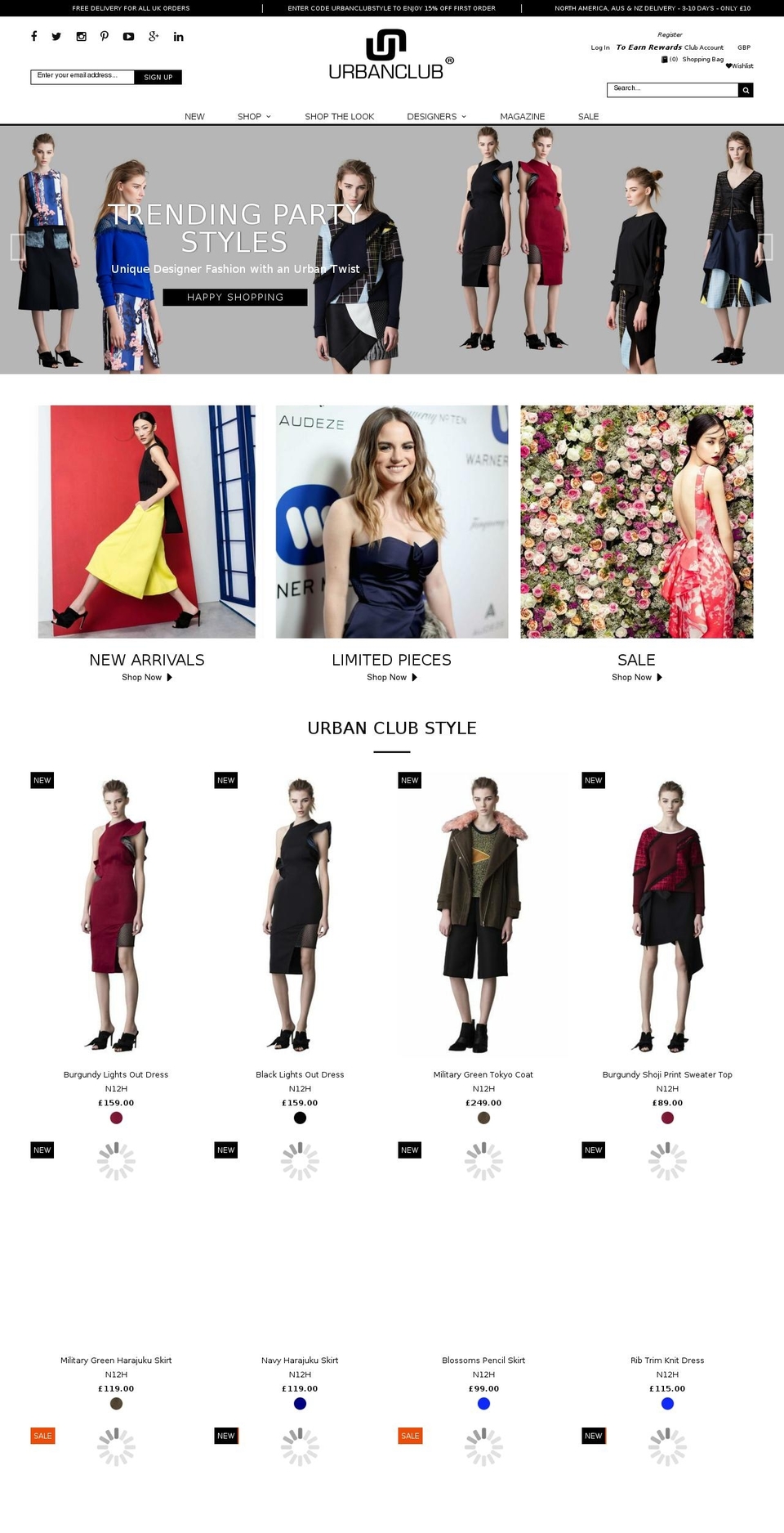 urbanclub.com shopify website screenshot