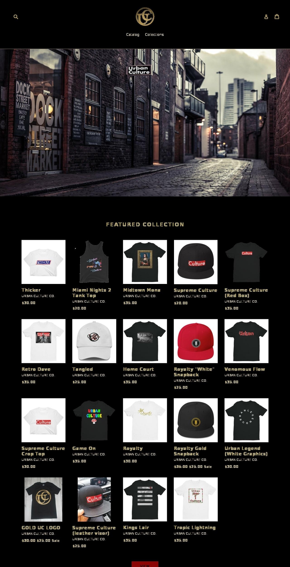 urbanculturestore.com — Shopify storefront screenshot