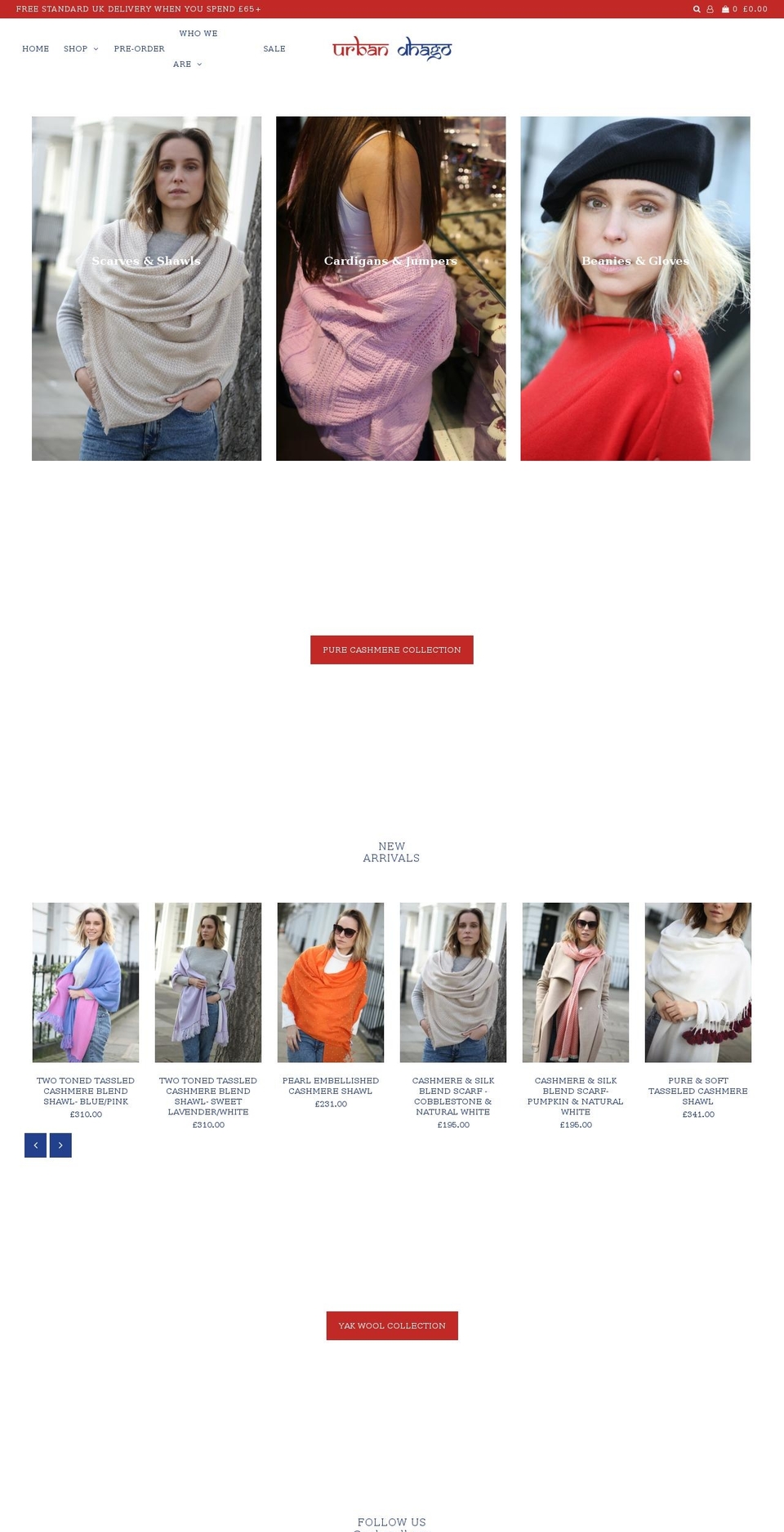 urbandhago.com — Shopify storefront screenshot