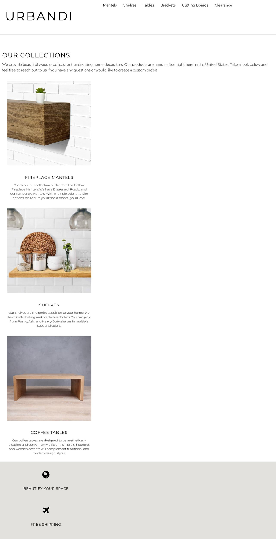 urbandi.com shopify website screenshot
