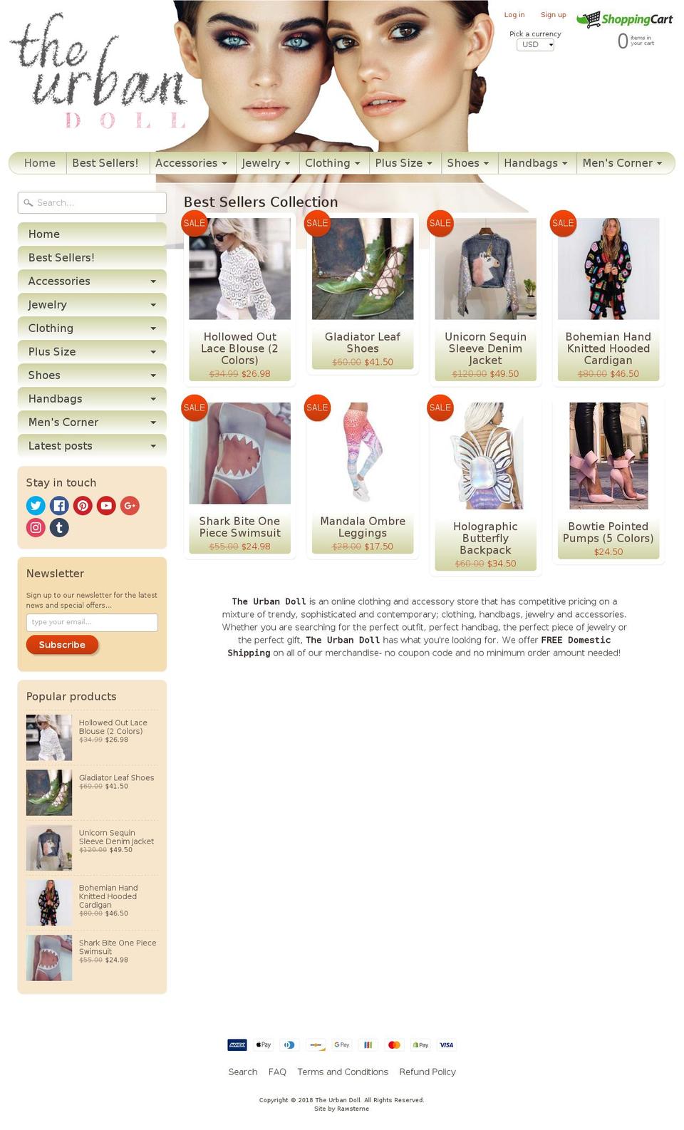 urbandollusa.com — Shopify storefront screenshot