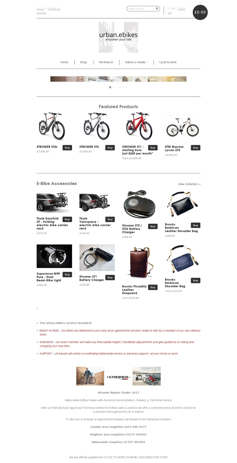 urbanebikes.com shopify website screenshot