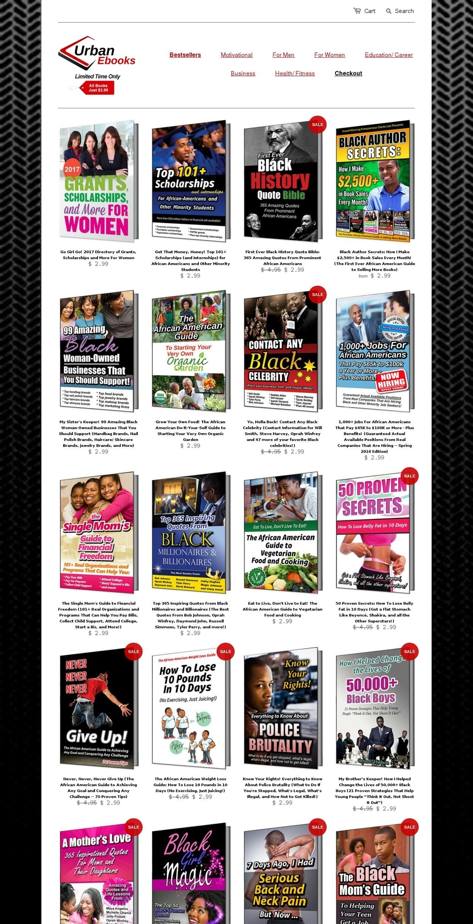 urbanebooks.com shopify website screenshot