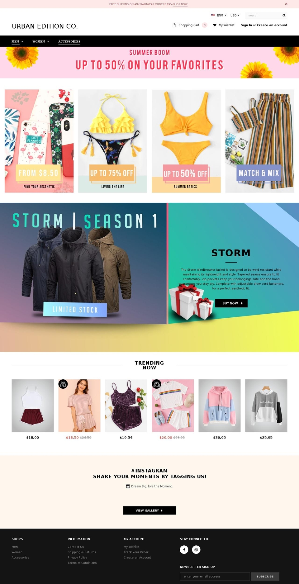 urbaneditionco.com — Shopify storefront screenshot