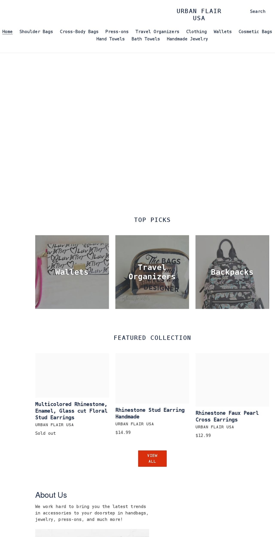 urbanflairusa.com — Shopify storefront screenshot