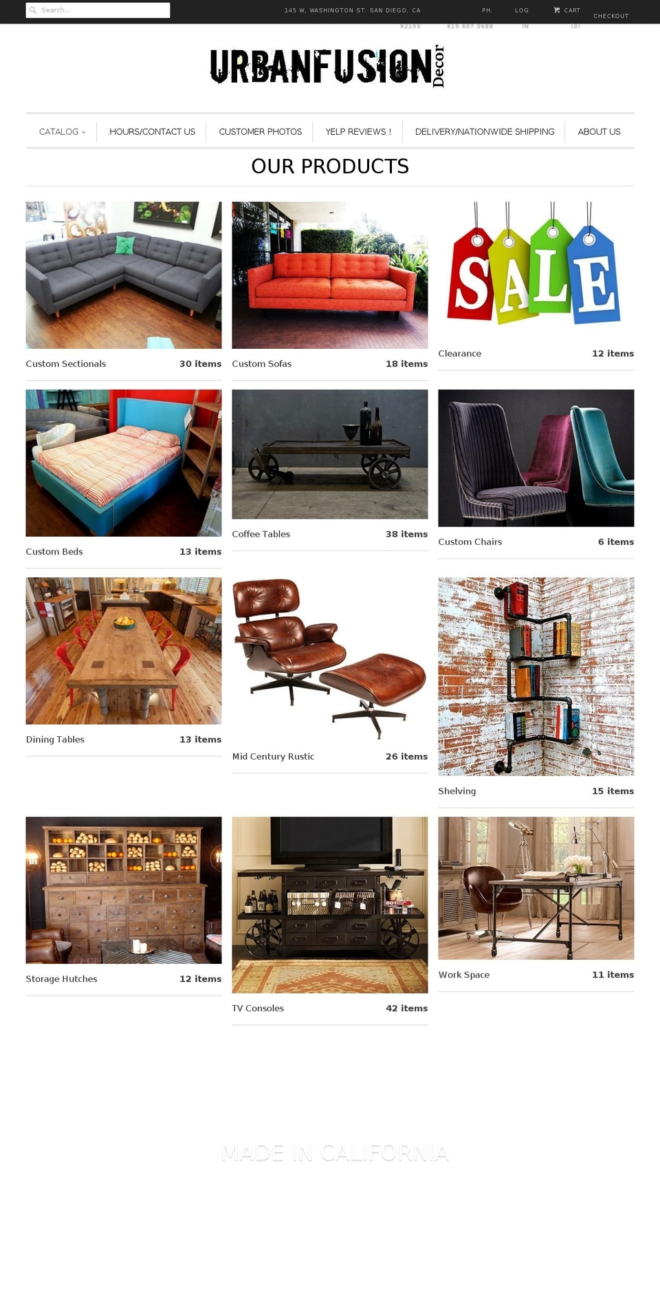 urbanfusiondecor.com shopify website screenshot